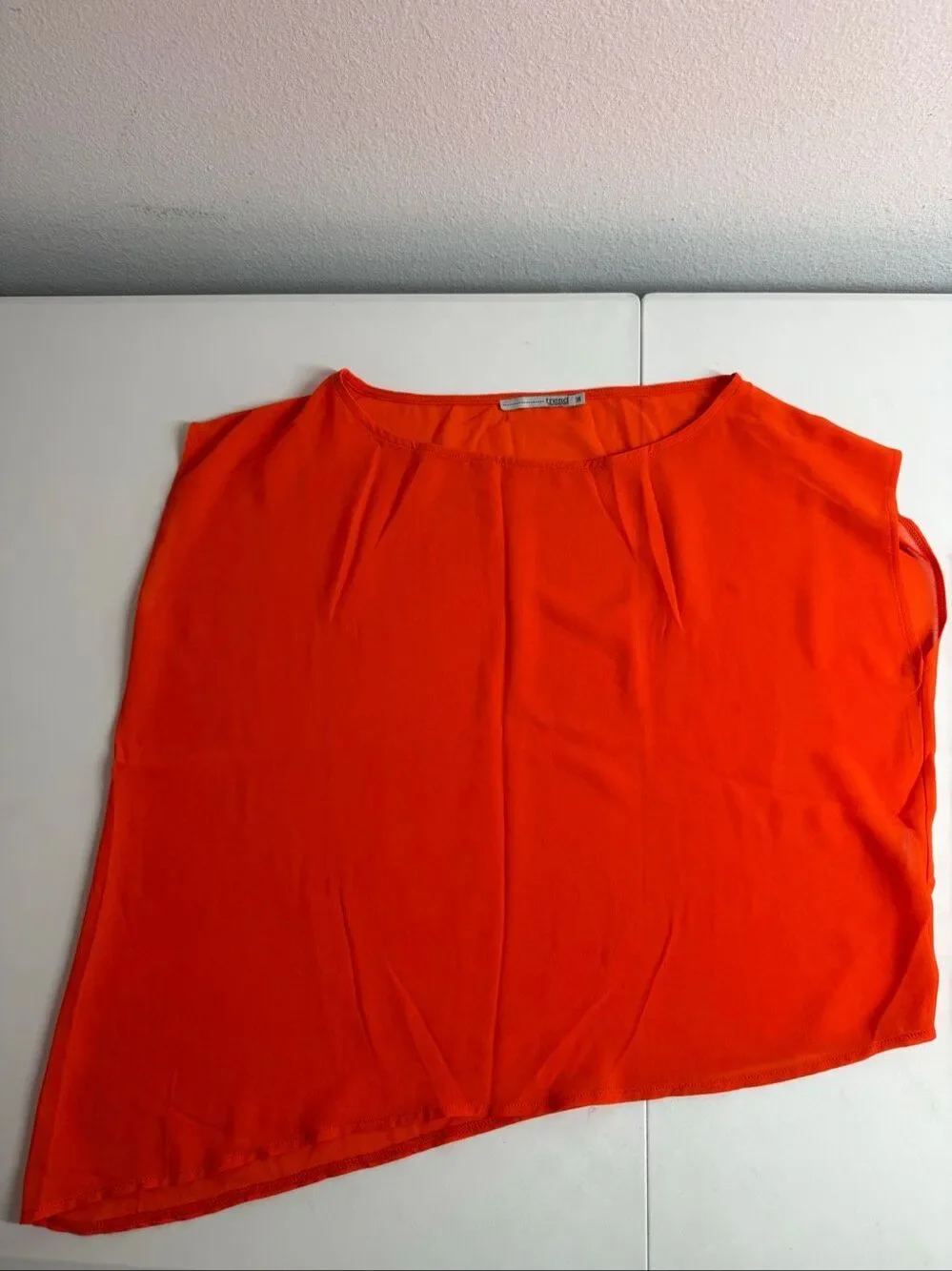 Trend New Fashion Trend Orange Layered Two Piece Top Set Size 36/US 6
